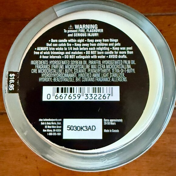 NEW AROMATHERAPY EUCALYPTUS SPEARMINT Single Wick Candle 8oz Bath & Body Works - Picture 3 of 3